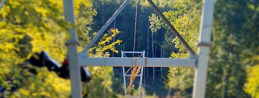 Bauarbeiten an der Hängebrücke über die Irreler Wasserfälle